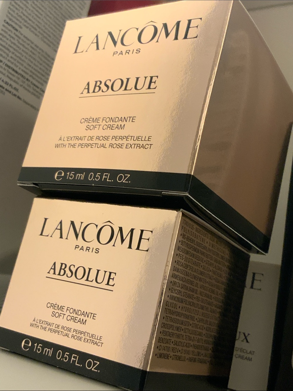 Lancome Absolue ABSOLUE SOFT CREAM MOISTURIZER set of two travel sizes
